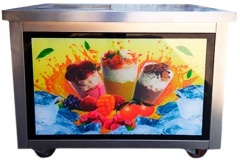 Фризер для жареного мороженого foodatlas kcb-1f (световой короб, стол для топпингов)